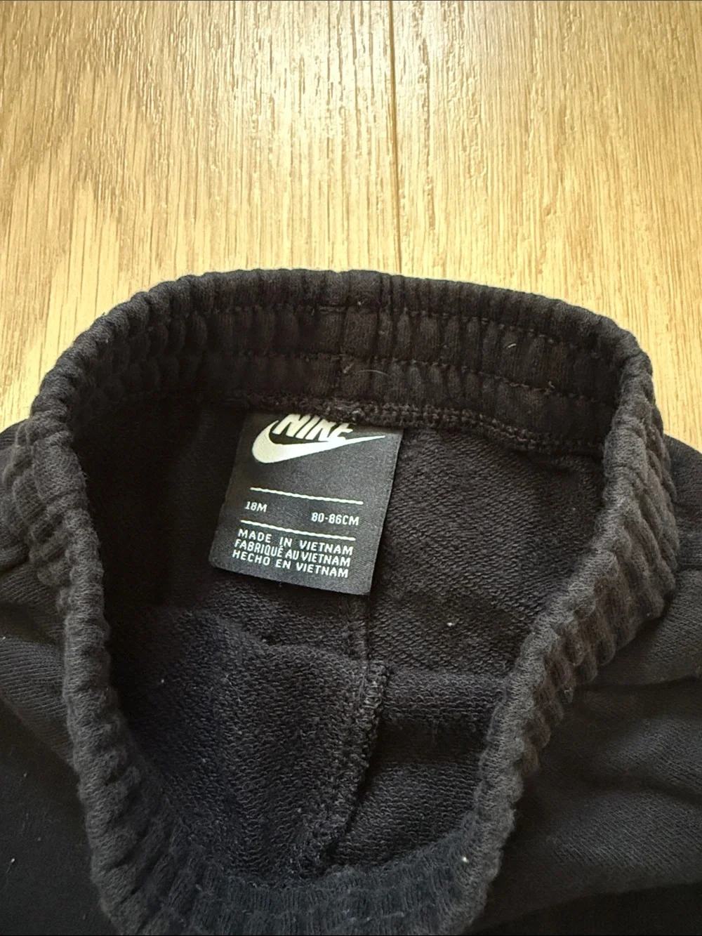 Nike Black Shorts with Neon Green Swoosh Size 18 Months